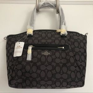 Authentic Coach Signature Jaquard Prairie Satchel
